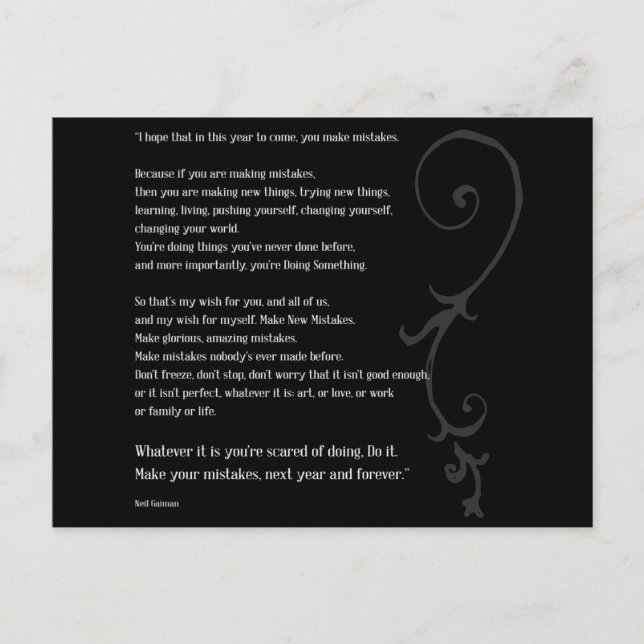 Carte Postale Faire des erreurs (Devant)