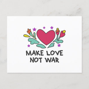 Carte Postale Faire l'amour pas la guerre