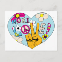 Faire l'amour pas la guerre ~ 60s Hippie signe de 