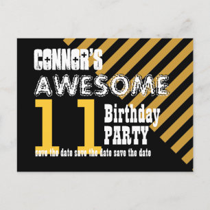 Carte Postale Faire-part 11ème ou toutes économies d'anniversaire de enfant