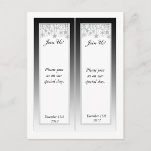 Carte Postale Faire-part 2 Mariage au diamant d'hiver Enregistrer la date S