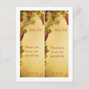 Carte Postale Faire-part 2 Vineyard Mariage Save Date Signet