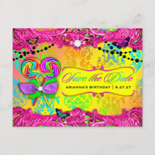 Carte Postale Faire-part 311 CANDY Wonderland Rose Sucré 16 Enregistrer la