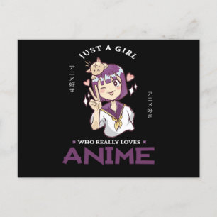 Carte Postale Faire-part 31.Juste Une Fille Qui Aime Vraiment Anime