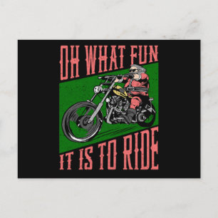 Carte Postale Faire-part 33.Motard Oh quel plaisir de faire du vélo de Noël