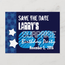 Carte Postale Faire-part 60e Anniversaire Surprise Enregistrez la Date Etoi