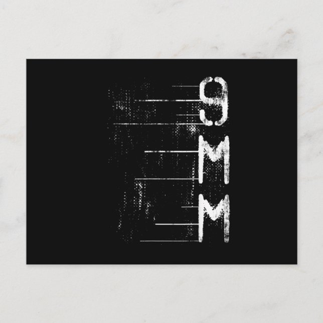 Carte Postale Faire-part 9MM Gun Ammo Firing Range Target Practice Hunting (Devant)