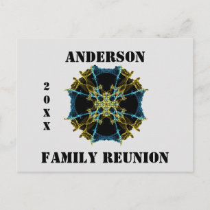 Carte Postale Faire-part Abstrait céleste de la réunion familial