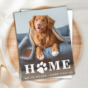 Carte Postale Faire-part Accueil Chien Déménagement Nous avons Déménagé Ani