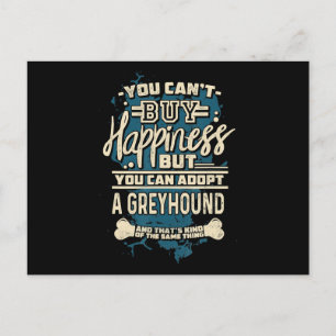 Carte Postale Faire-part Adopter Un T-shirt Greyhound Secourir Chemise Chie