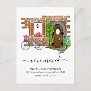 Carte Postale Faire-part Adresse nouvelle aquarelle simple moderne