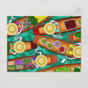 CARTE POSTALE FAIRE-PART AFFAIRES OUVERTES ASIATIQUES DE MAGASIN DE