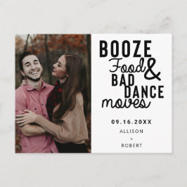 Carte Postale Faire-part Alcool Nourriture & Mauvaises Danses Drôles Photos