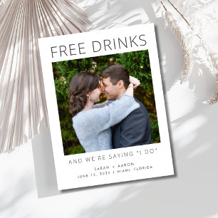 Carte Postale Faire-part Amusant budget photo mariage Enregistrer la date