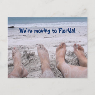 Carte Postale Faire-part Amusant Déménagement en Floride changement d'adres