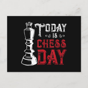 Carte Postale Faire-part Amusant jeu d'échecs King Design