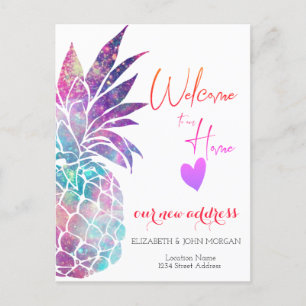 Carte Postale Faire-part Ananas, nouveau domicile