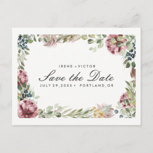 Carte Postale Faire-part Anemone Blush   Floral Chic WEDDING enregistrer la