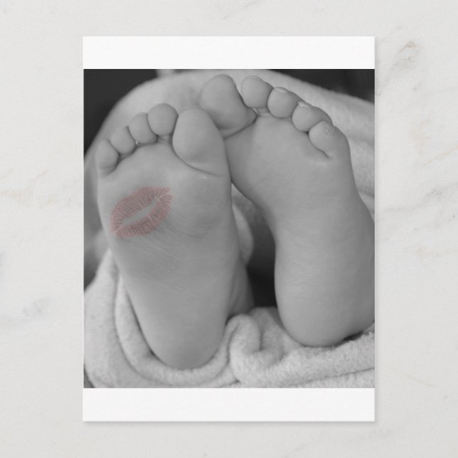 Carte Postale Faire-part Annonce Baby Shower Lit Nursery (Devant)