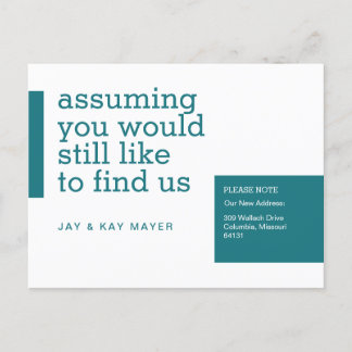 Carte Postale Faire-part Annonce de déménagement