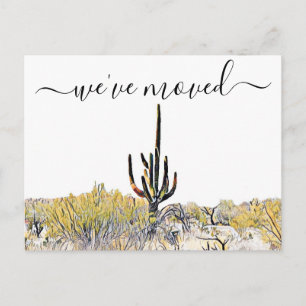 Carte Postale Faire-part Annonce de déménagement dans le désert d'Arizona a