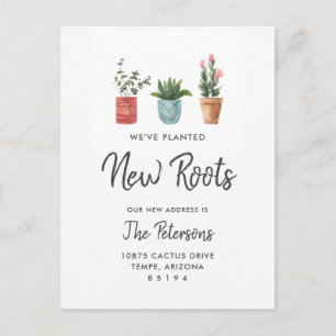 Carte Postale Faire-part Annonce de déménagement de cactus   Nouvelles raci