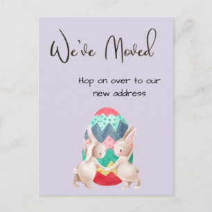 Carte Postale Faire-part Annonce de déménagement du lapin de Pâques - Nouve