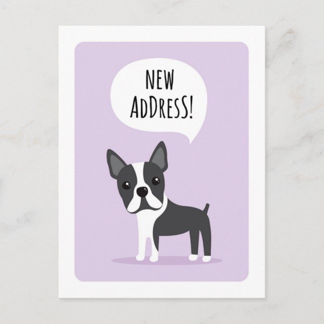 Carte Postale Faire-part Annonce de déménagement nouvelle adresse Boston te (Devant)