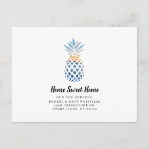 Carte Postale Faire-part Annonce de déménagement Pineapple Home Sweet Home 