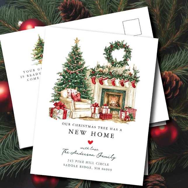 Carte Postale Faire-part Annonce de déménagement pour un Noël confortable (Créateur téléchargé)