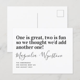 Carte Postale Faire-part Annonce de grossesse Bébé Mignon Numéro 3