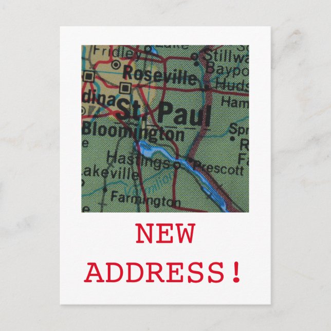 Carte Postale Faire-part Annonce de la nouvelle adresse de St Paul (Devant)