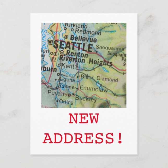 Carte Postale Faire-part Annonce de nouvelle adresse à Seattle (Devant)