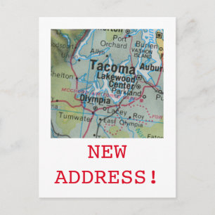 Carte Postale Faire-part Annonce de nouvelle adresse à Tacoma