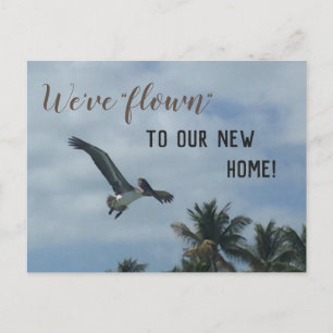 Carte Postale Faire-part Annonce de nouvelle adresse des palmiers Pelican