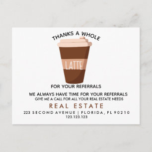 Carte Postale Faire-part Annonce de recommandations de café immobilier