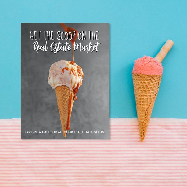 Carte Postale Faire-part Annonce de recommandations de cuillères à glace po (Créateur téléchargé)