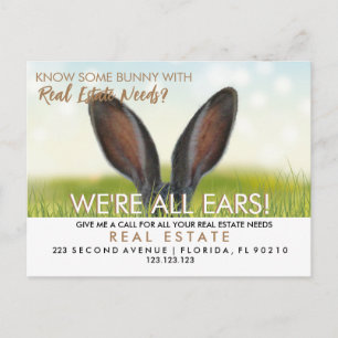 Carte Postale Faire-part Annonce de recommandations de lapin de Pâques pour