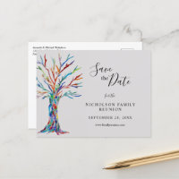Annonce de réunion de famille de l'arbre coloré él