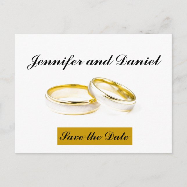 Carte Postale Faire-part Annonce de sauvegarde de date de mariage de décemb (Devant)