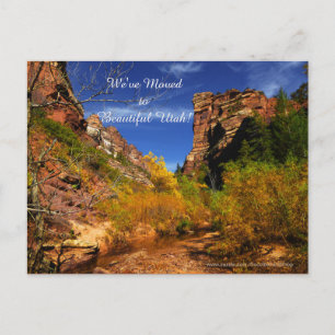 Carte Postale Faire-part Annonce d'une nouvelle adresse dans le paysage de 