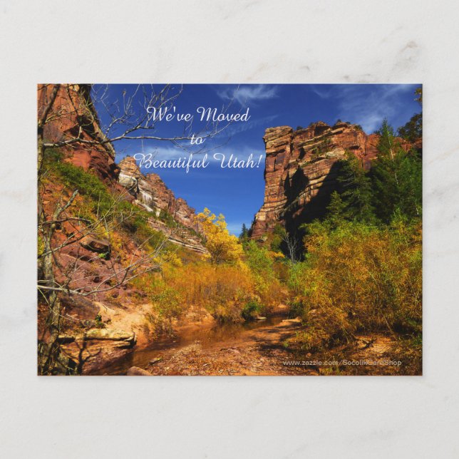 Carte Postale Faire-part Annonce d'une nouvelle adresse dans le paysage de  (Devant)