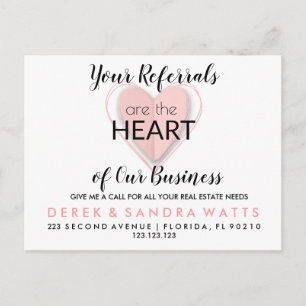 Carte Postale Faire-part Annonce immobilière pour la Saint-Valentin