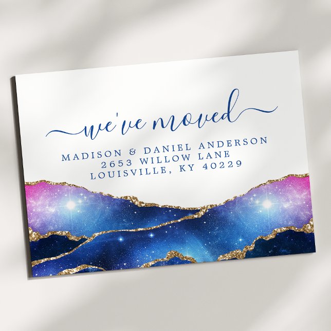 Carte Postale Faire-part Annonce mobile des étoiles célestes de la galaxie  (Créateur téléchargé)