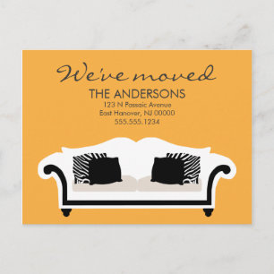 Carte Postale Faire-part Annonces de déménagement de décoration élégante