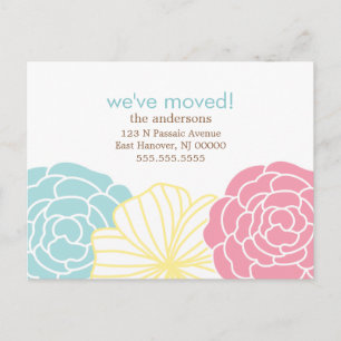 Carte Postale Faire-part Annonces mobiles de conception florale