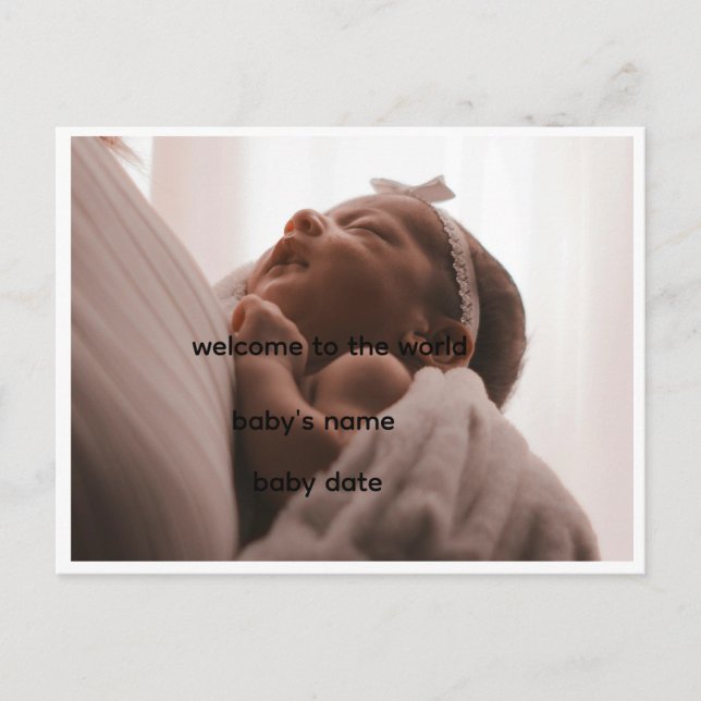 Carte Postale Faire-part Announcement Photo Postcard (Devant)