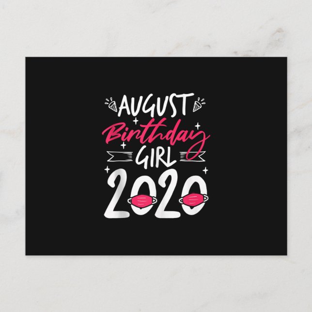 Carte Postale Faire-part Août Anniversaire Quarantaine Cadeau Femmes Son Fi (Devant)