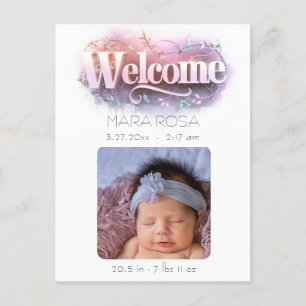 Carte Postale Faire-part *~* AP79 Bébé Nouveau-Né Annonce de Naissance PHOT