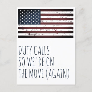 Carte Postale Faire-part Appels de service Militaire Moving Weve Déplacemen